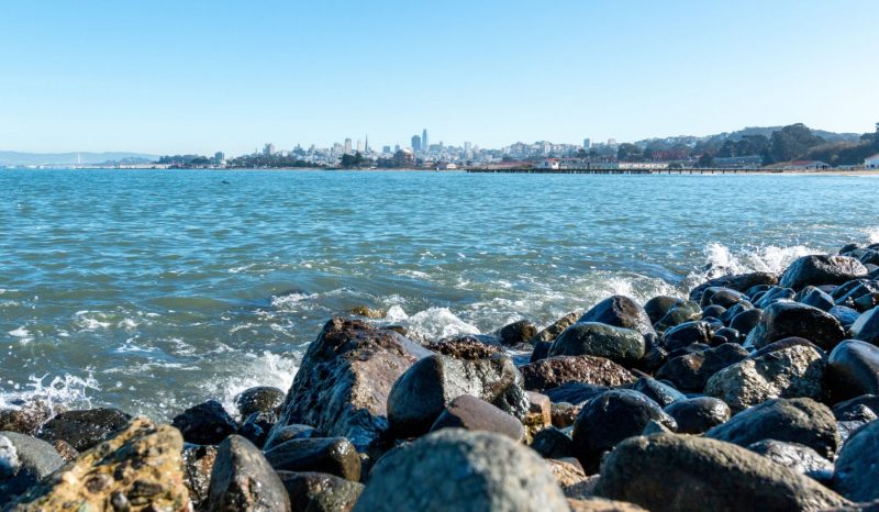 Looking back to the city from Crissy Field